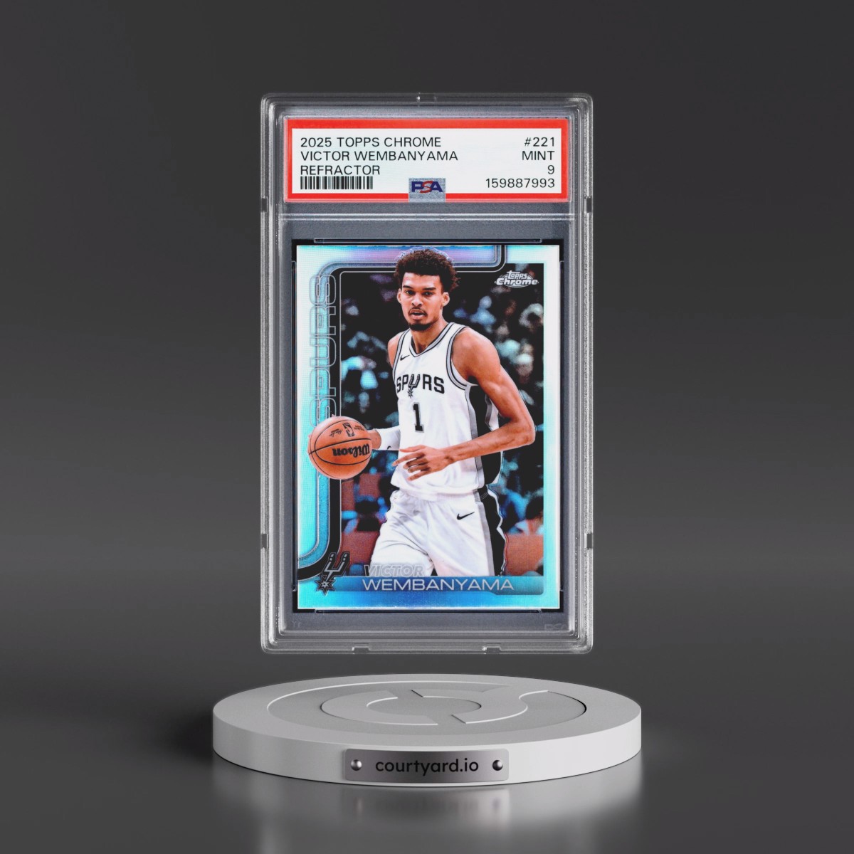 2025 Topps Chrome #221 Victor Wembanyama - Refractor (PSA 9 MINT)