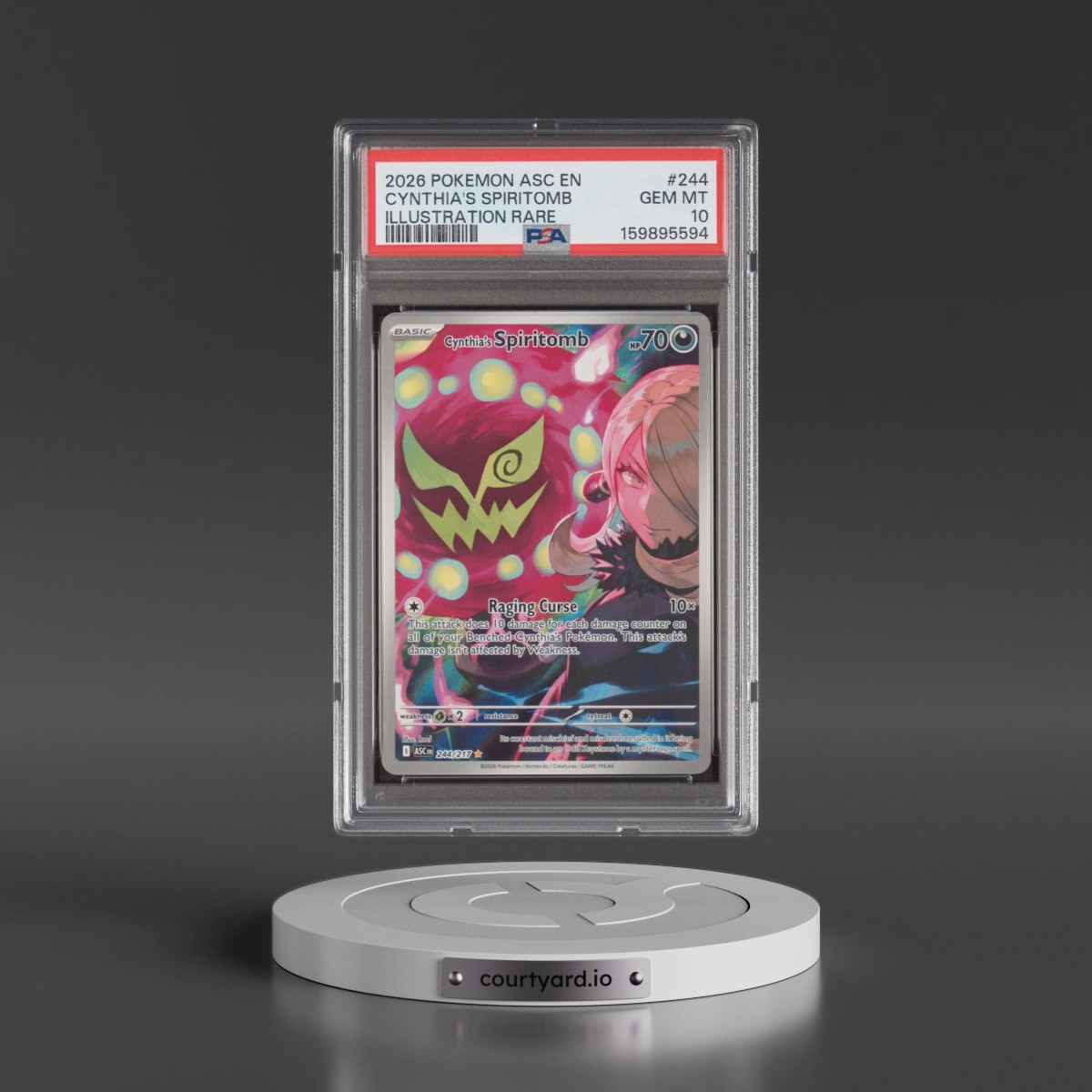 2026 Pokémon Asc EN-Ascended Heroes #244 Cynthia's Spiritomb - Illustration Rare (PSA 10 GEM MINT)