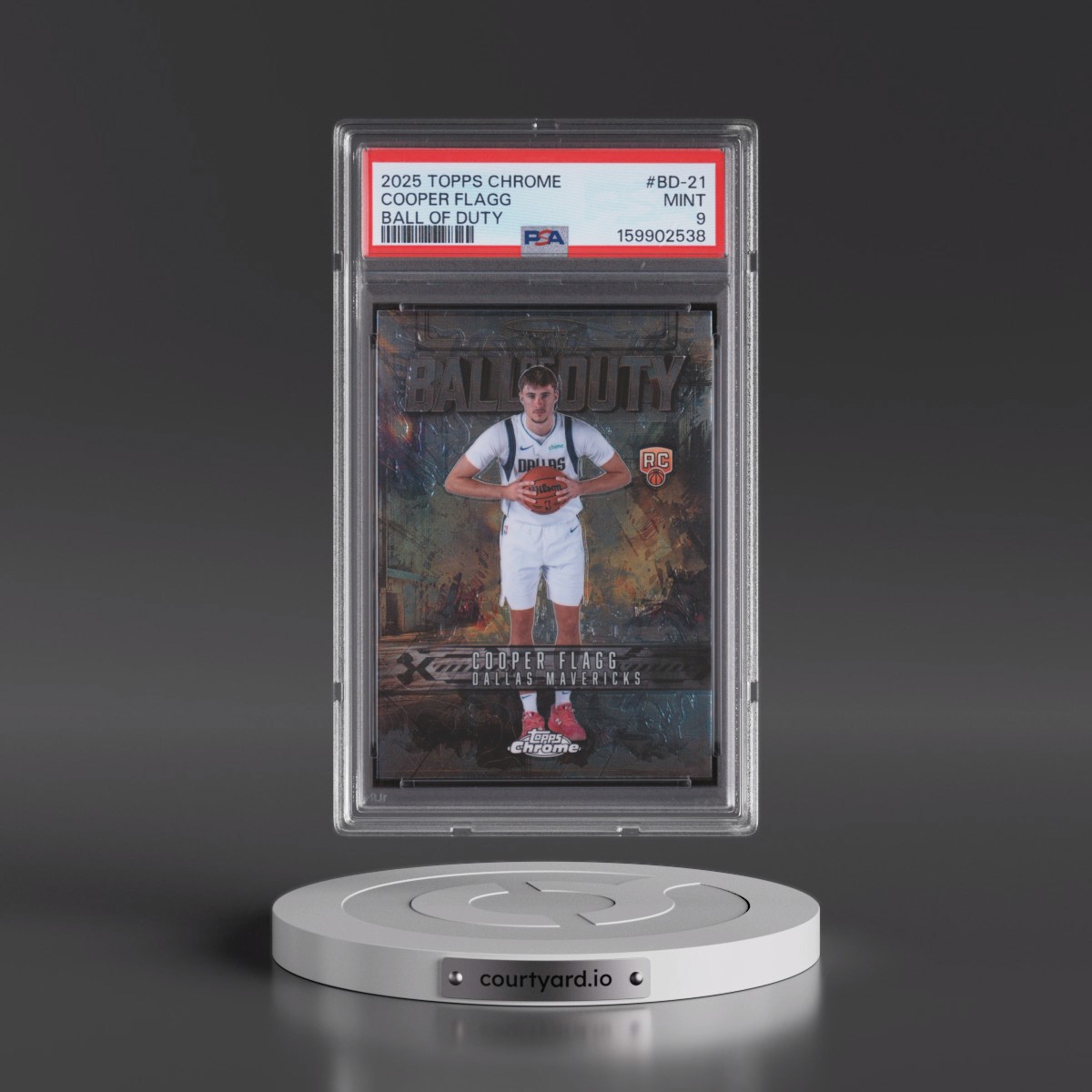 2025 Topps Chrome Ball of Duty #BD-21 Cooper Flagg (PSA 9 MINT)