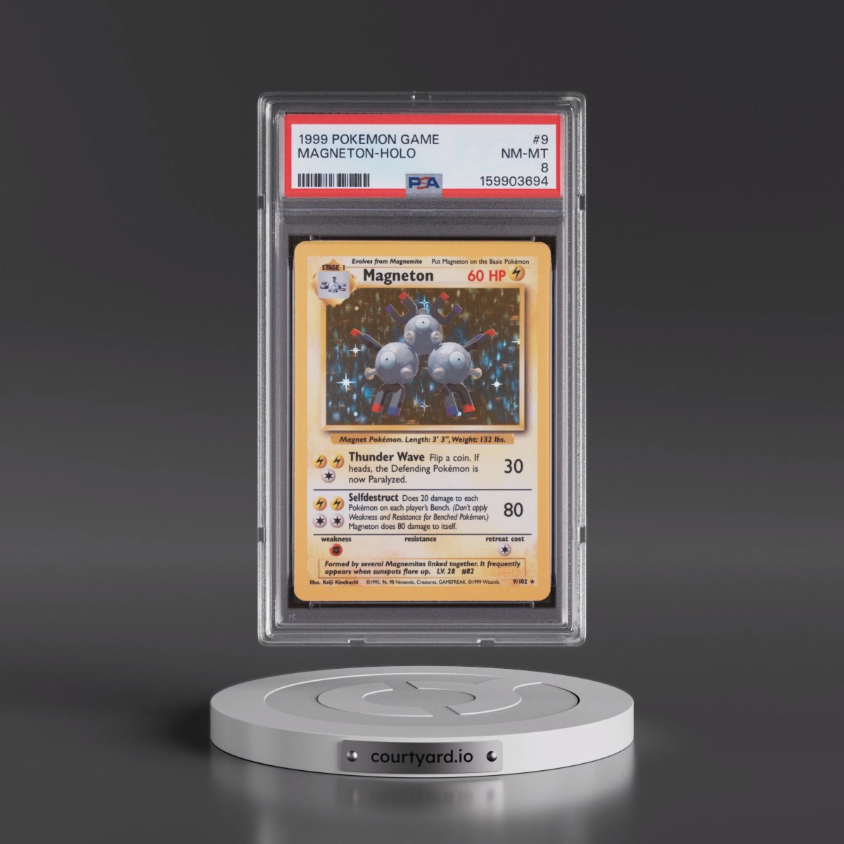 1999 Pokémon Game #9 Magneton - Holo (PSA 8 NM-MT)