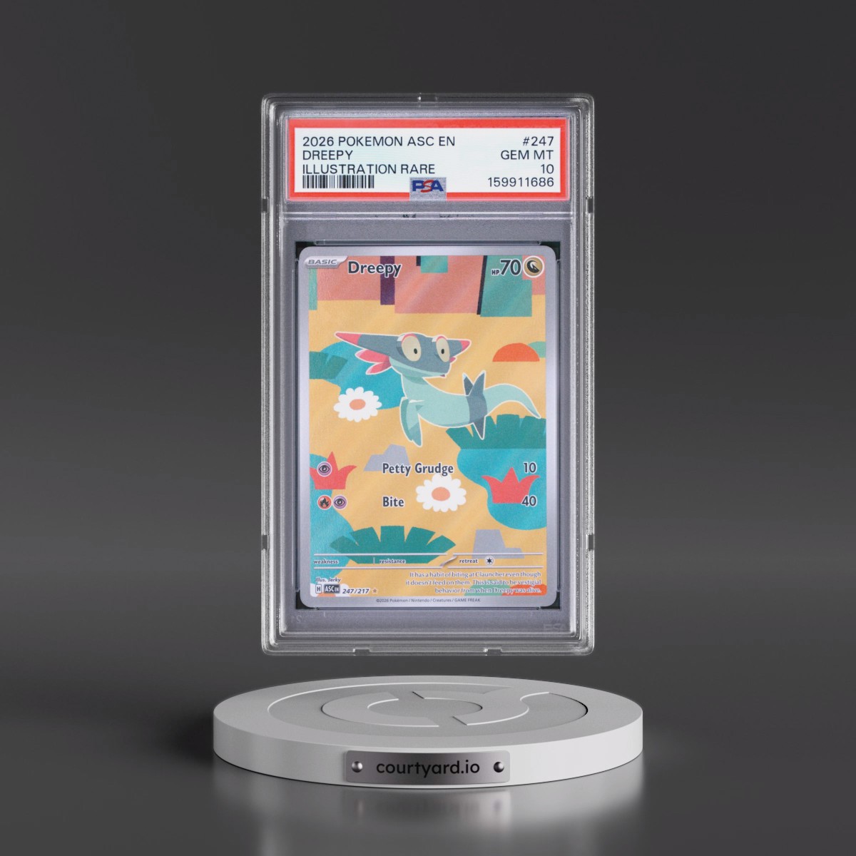 2026 Pokémon Asc EN-Ascended Heroes #247 Dreepy - Illustration Rare (PSA 10 GEM MINT)