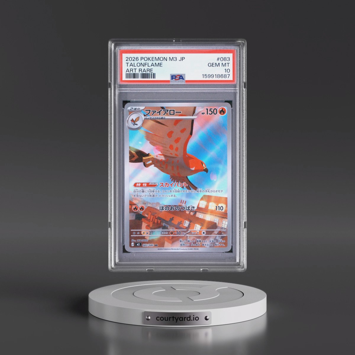 2026 Pokémon M3-Nullifying Zero #083 Talonflame - Art Rare (PSA 10 GEM MINT)