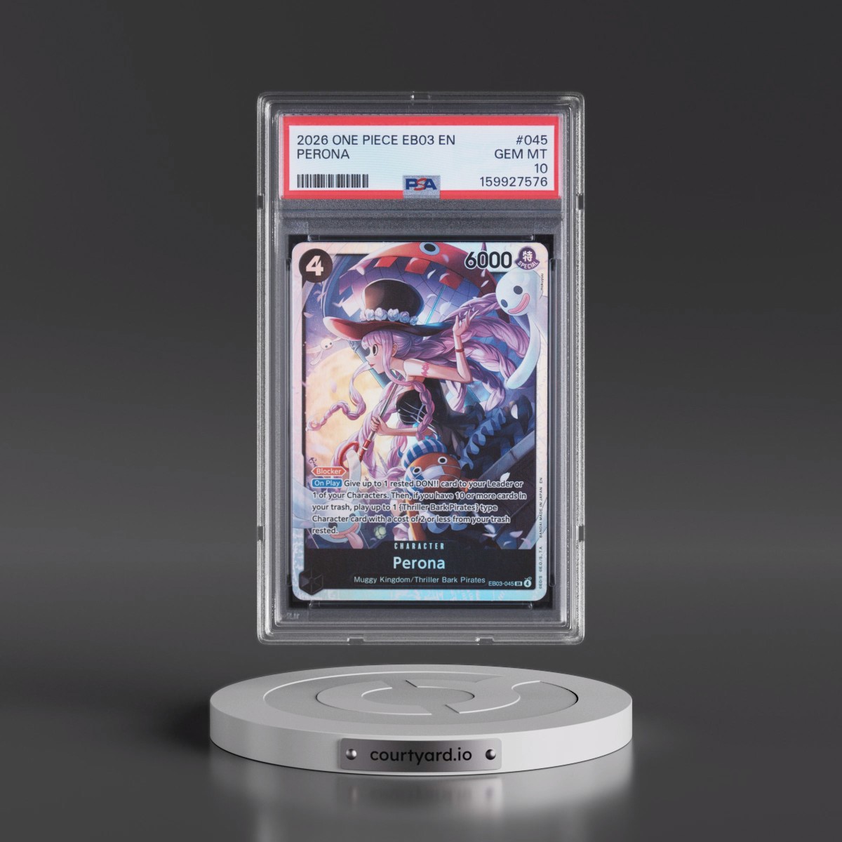 2026 One Piece EB03-Extra Booster -One Piece Heroines Edition #045 Perona (PSA 10 GEM MINT)