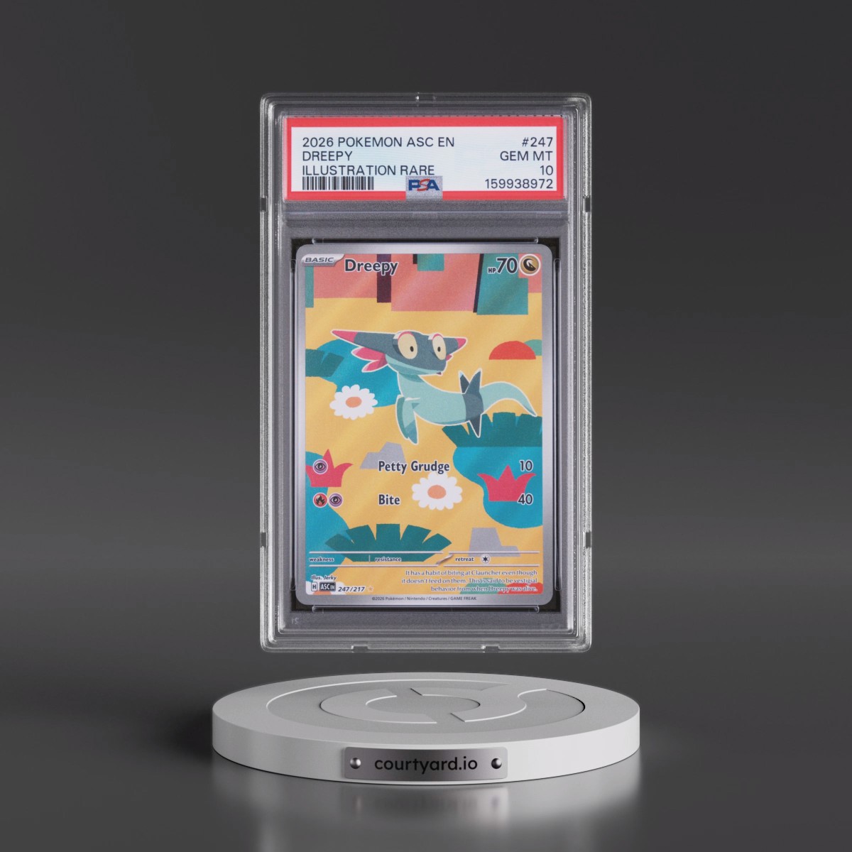 2026 Pokémon Asc EN-Ascended Heroes #247 Dreepy - Illustration Rare (PSA 10 GEM MINT)