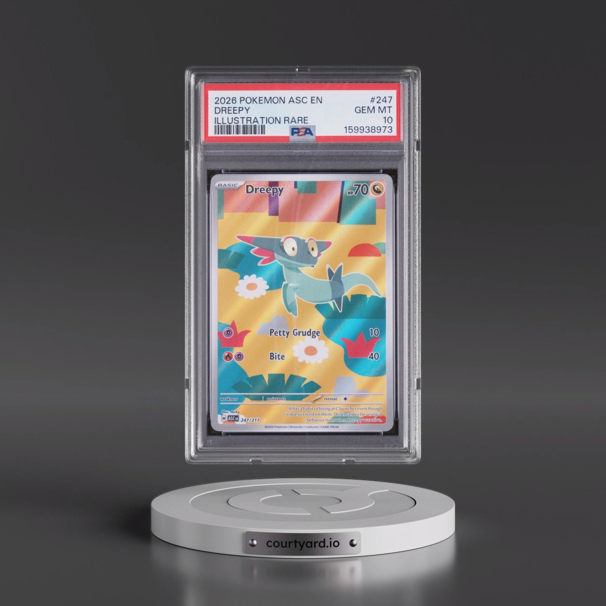 2026 Pokémon Asc EN-Ascended Heroes #247 Dreepy - Illustration Rare (PSA 10 GEM MINT)