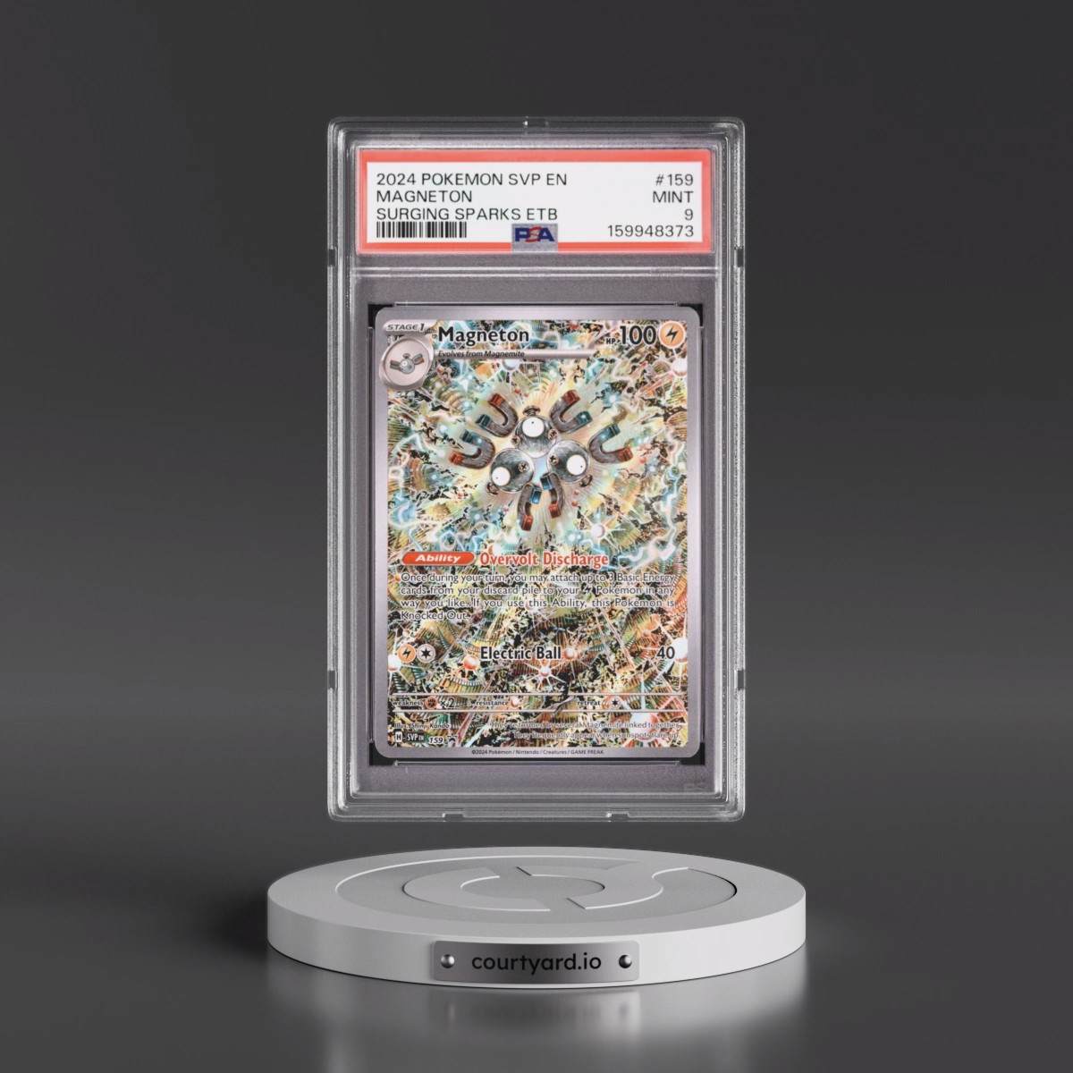2024 Pokémon Svp EN-SV Black Star Promo #159 Magneton - Surging Sparks Elite Trainer Box (PSA 9 MINT)