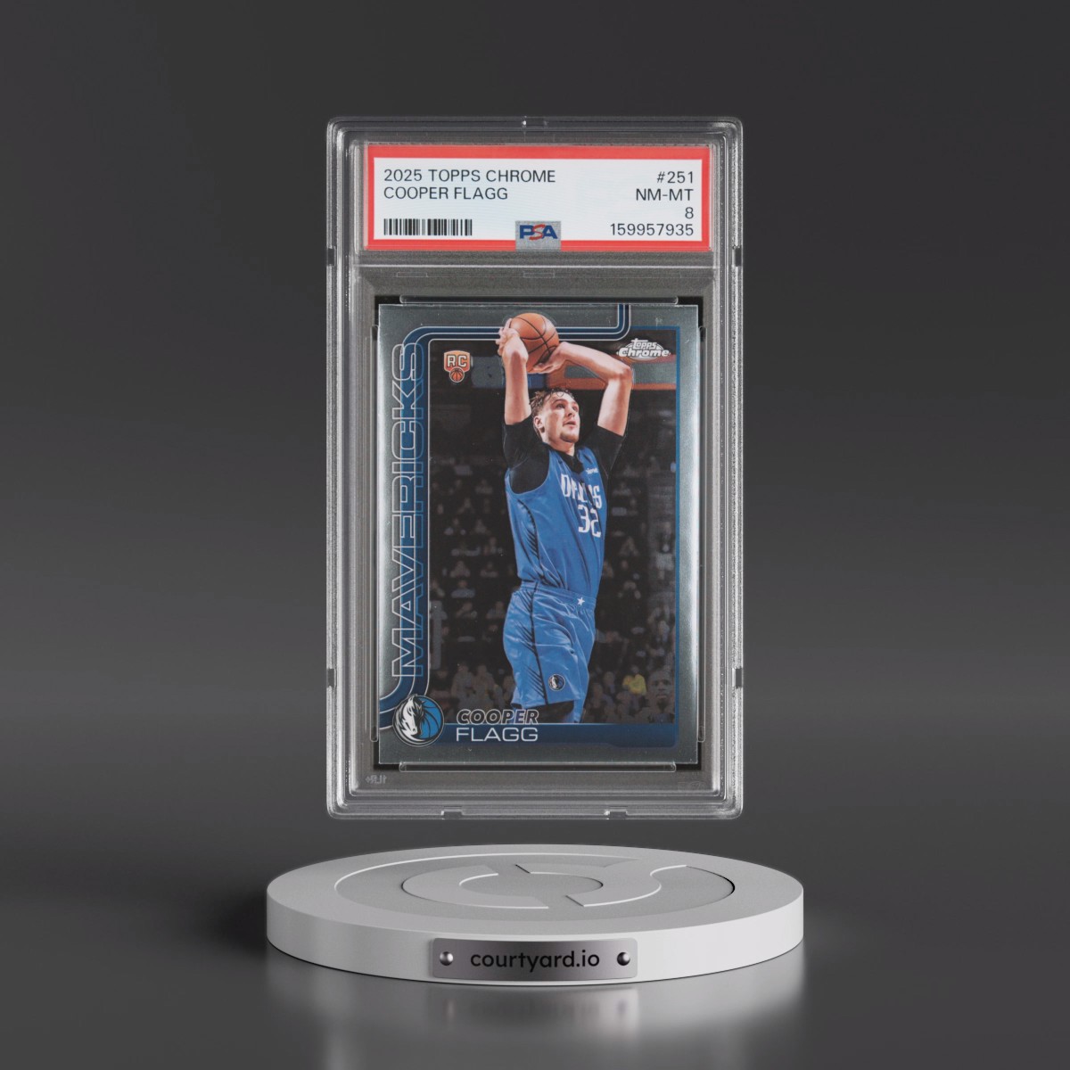 2025 Topps Chrome Cooper Flagg #251 PSA 8