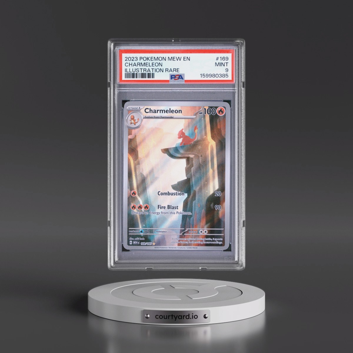 2023 Pokémon Mew EN-151 #169 Charmeleon - Illustration Rare (PSA 9 MINT)