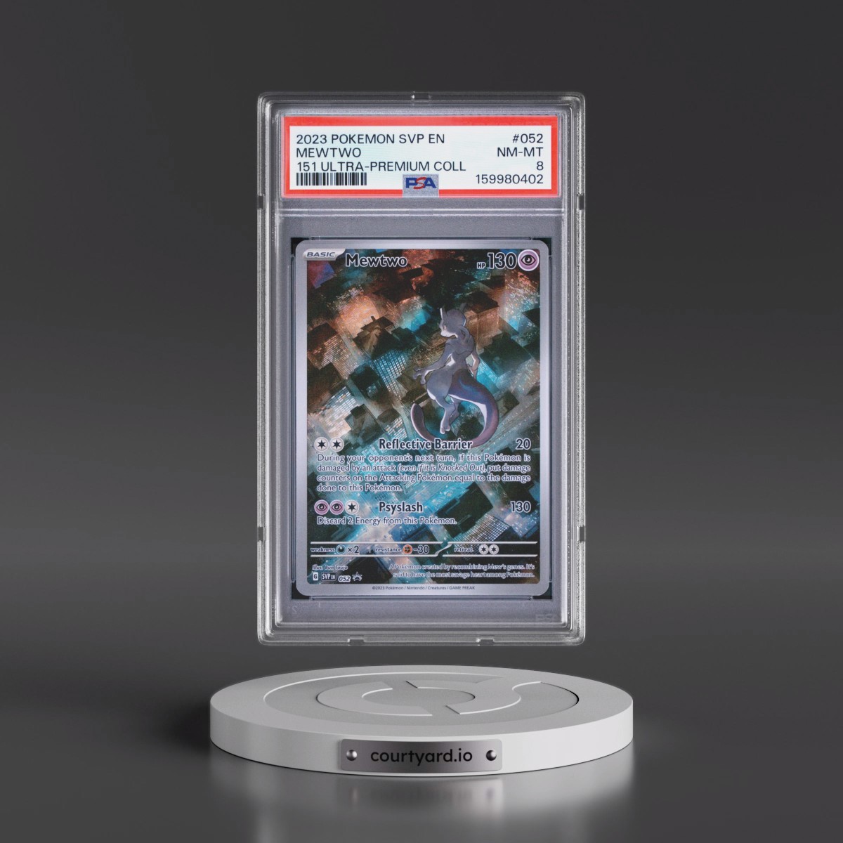 2023 Pokémon Svp EN-SV Black Star Promo #052 Mewtwo - 151 Ultra-Premium Collection (PSA 8 NM-MT)