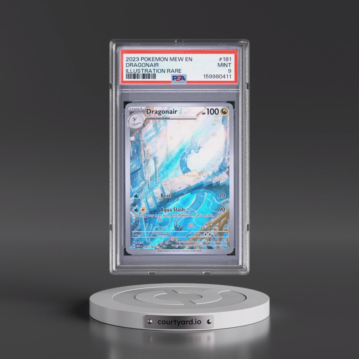 2023 Pokémon Mew EN-151 #181 Dragonair - Illustration Rare (PSA 9 MINT)