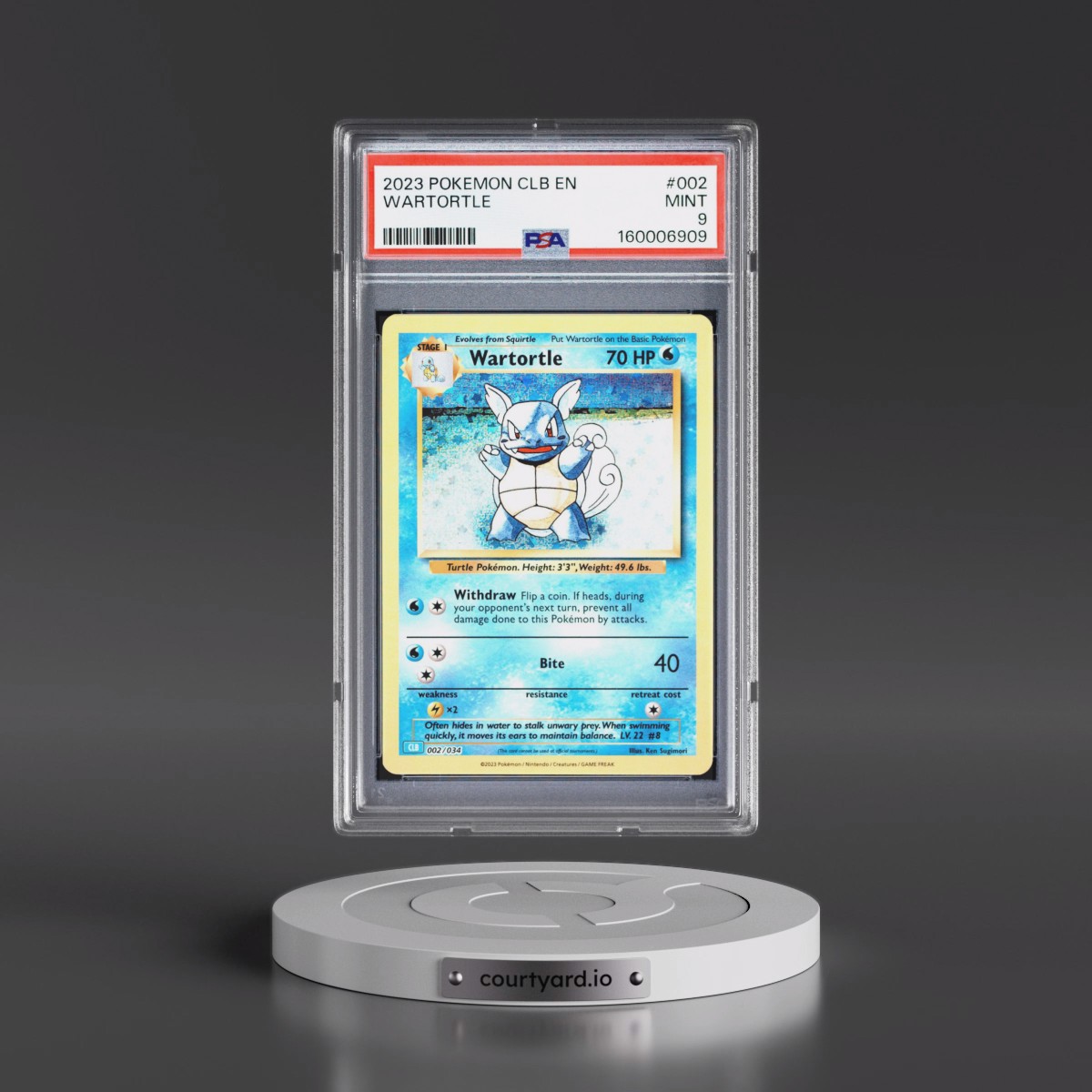 2023 Pokémon Clb-Trading Card Game Classic Blastoise & Suicune EX Deck #002 Wartortle (PSA 9 MINT)