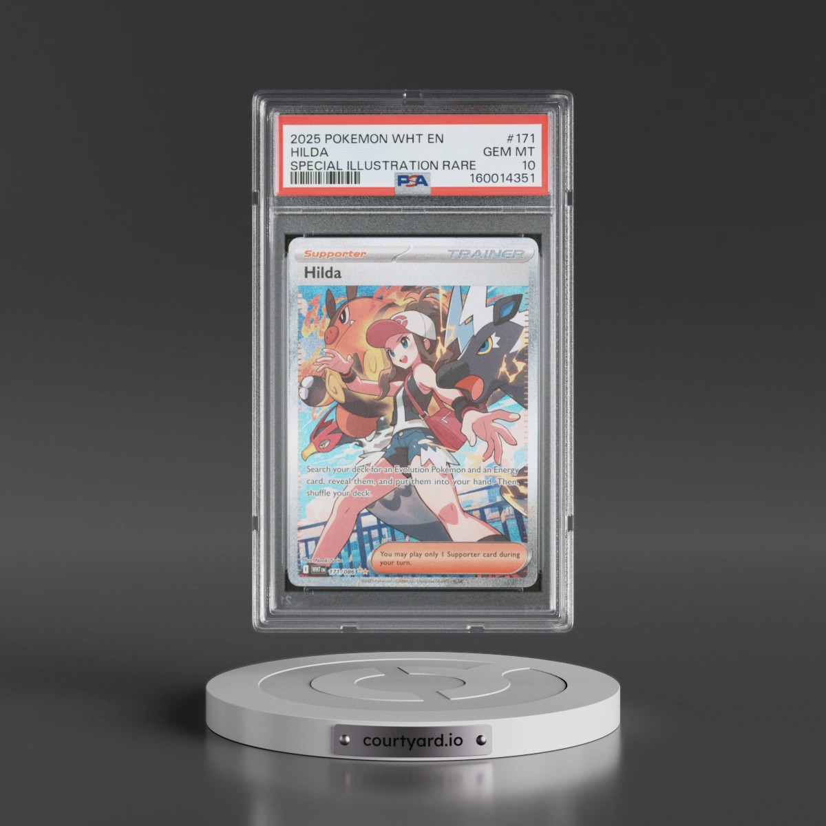 2025 Pokémon Wht EN-White Flare #171 Hilda - Special Illustration Rare (PSA 10 GEM MINT)