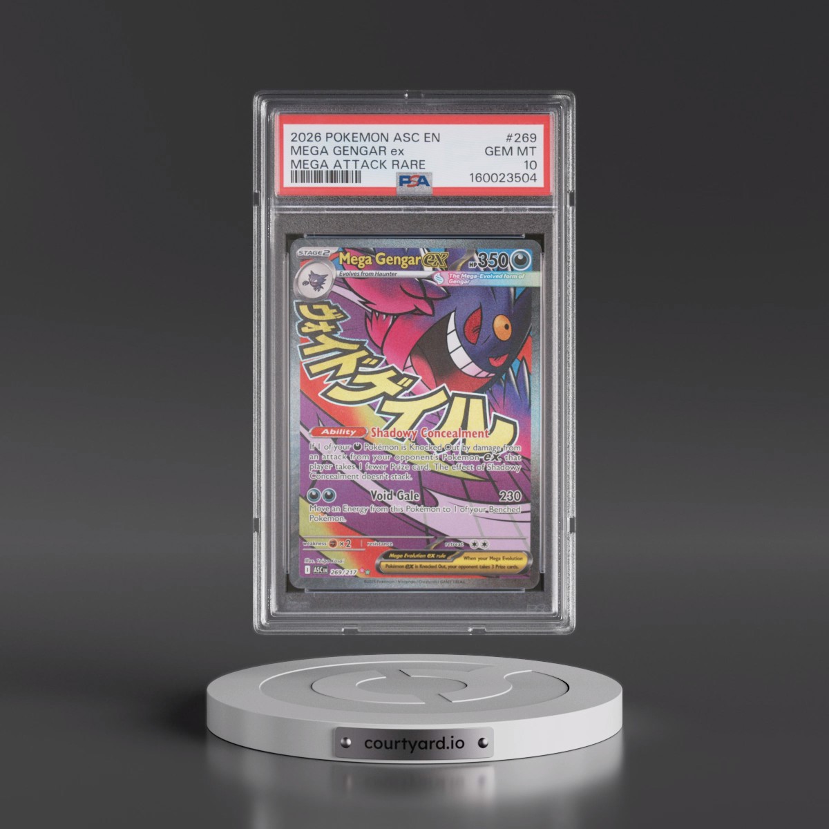2026 Pokémon Asc EN-Ascended Heroes #269 Mega Gengar EX - Holo Mega Attack Rare (PSA 10 GEM MINT)