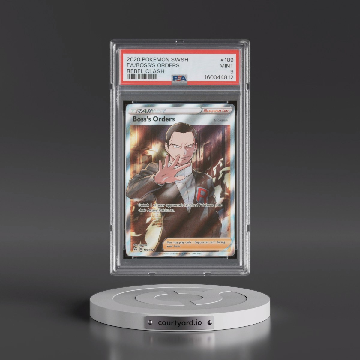 2020 Pokémon Sword & Shield Rebel Clash #189 Boss's Orders - Full Art (PSA 9 MINT)