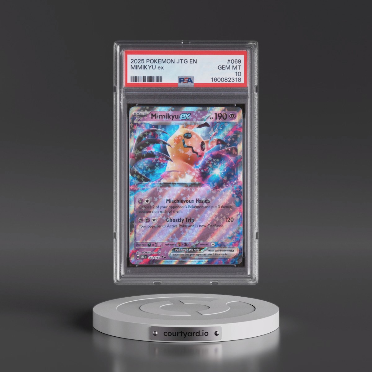2025 Pokémon Jtg EN-Journey Together #069 Mimikyu EX - Holo (PSA 10 GEM MINT)