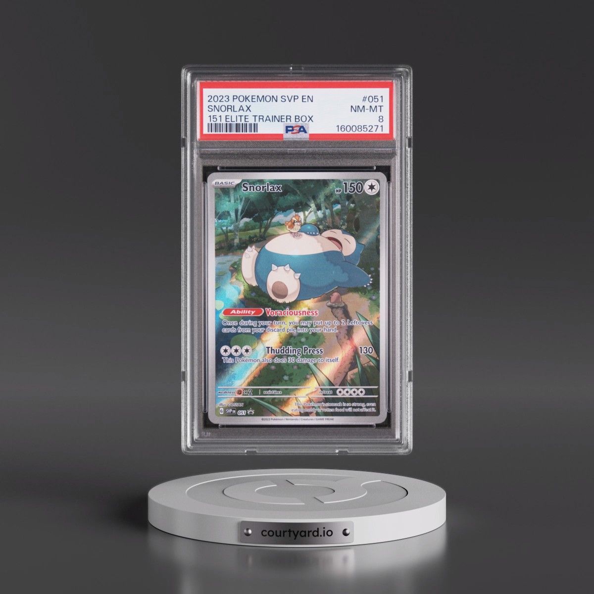2023 Pokémon Svp EN-SV Black Star Promo #051 Snorlax - 151 Elite Trainer Box (PSA 8 NM-MT)