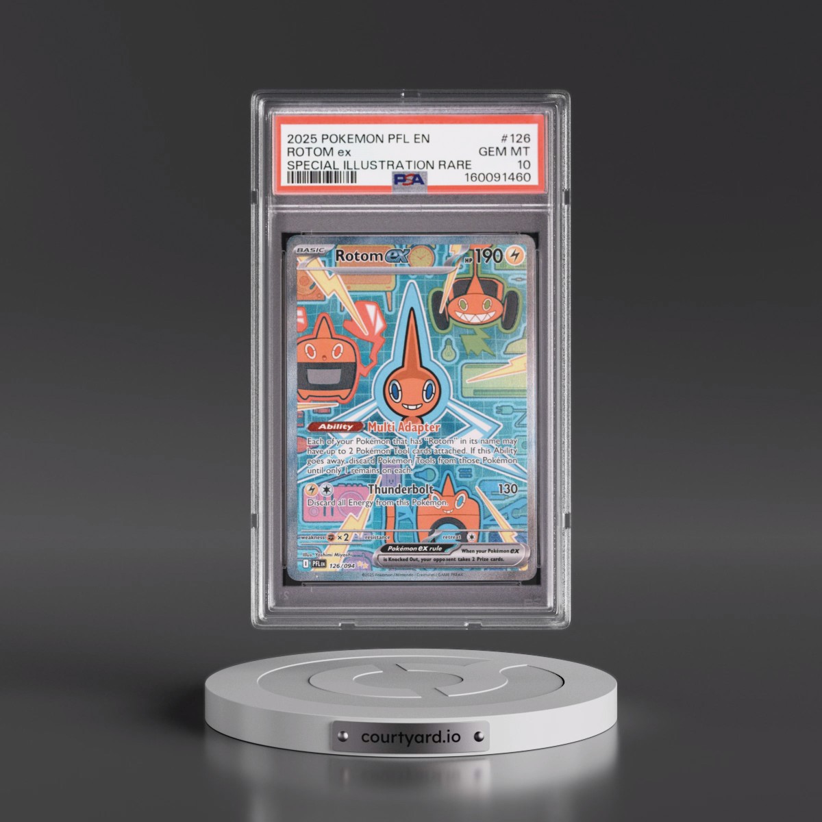 2025 Pokémon Pfl EN-Phantasmal Flames #126 Rotom EX - Holo Special Illustration Rare (PSA 10 GEM MINT)