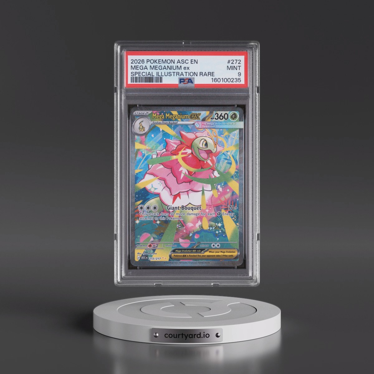 2026 Pokémon Asc EN-Ascended Heroes #272 Mega Meganium EX - Holo Special Illustration Rare (PSA 9 MINT)