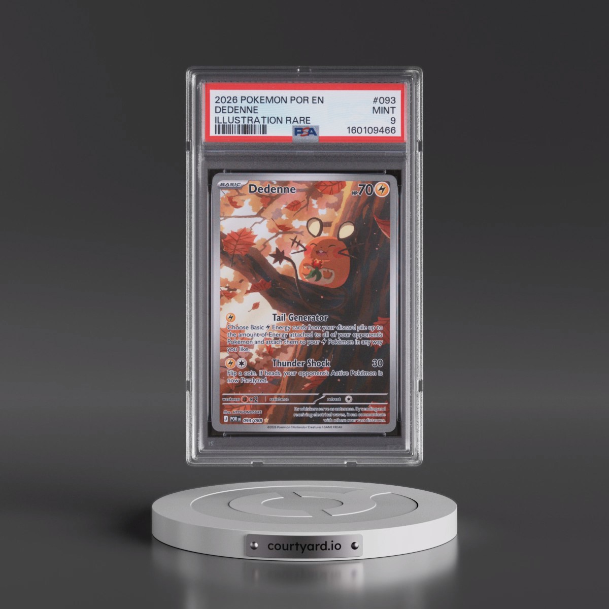 2026 Pokémon Por EN-Perfect Order #093 Dedenne - Illustration Rare (PSA 9 MINT)