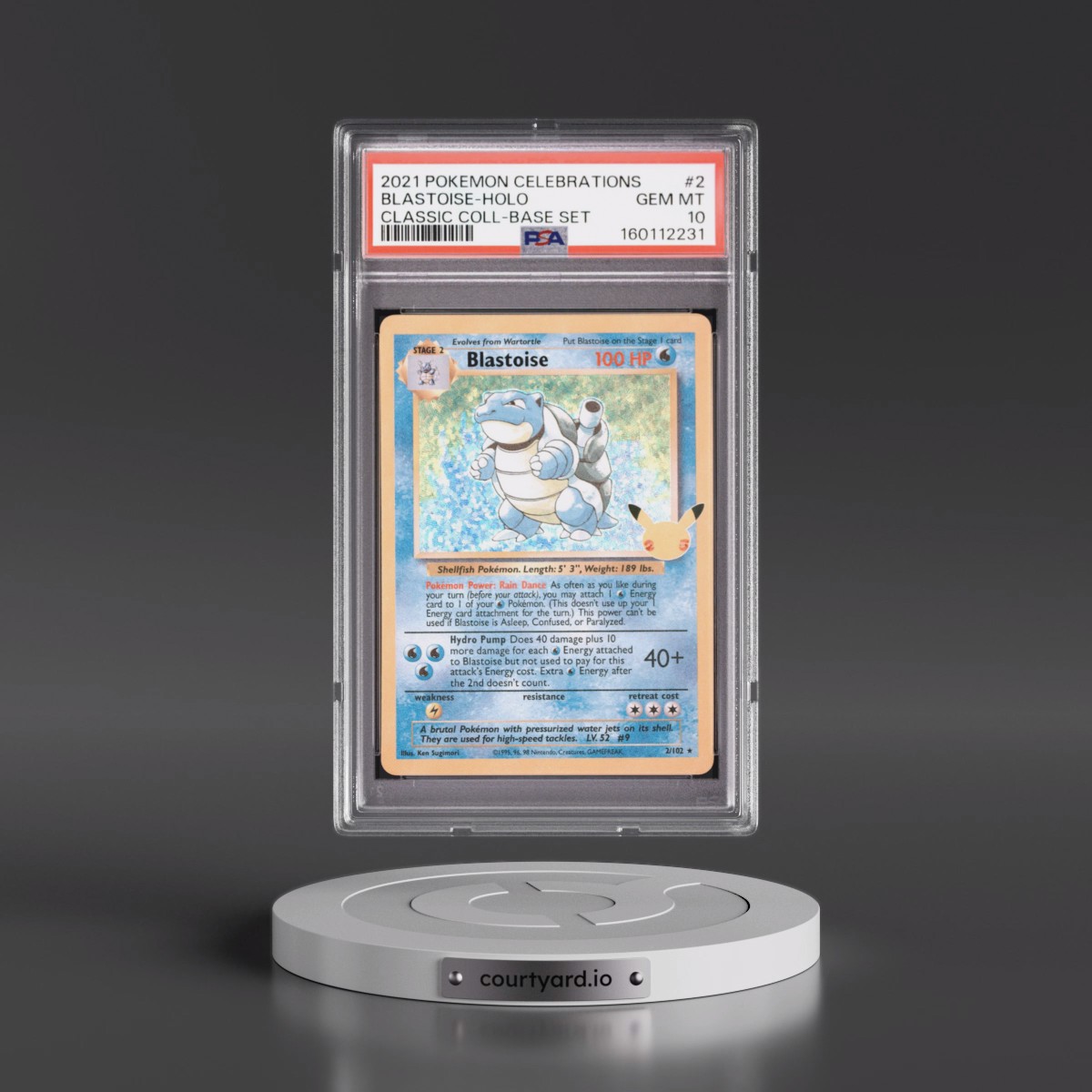 2021 Pokémon Celebrations Classic Collection #2 Blastoise - Holo (PSA 10 GEM MINT)