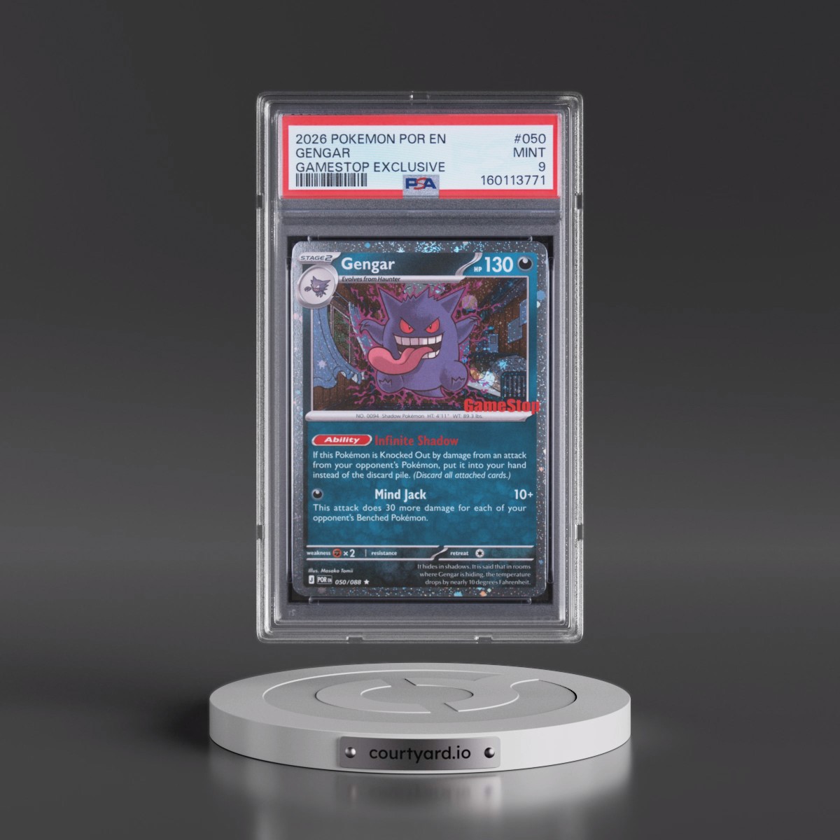 2026 Pokémon Por EN-Perfect Order #050 Gengar - Gamestop Exclusive (PSA 9 MINT)