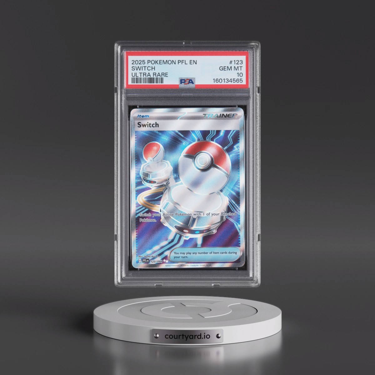 2025 Pokémon Pfl EN-Phantasmal Flames #123 Switch - Ultra Rare (PSA 10 GEM MINT)