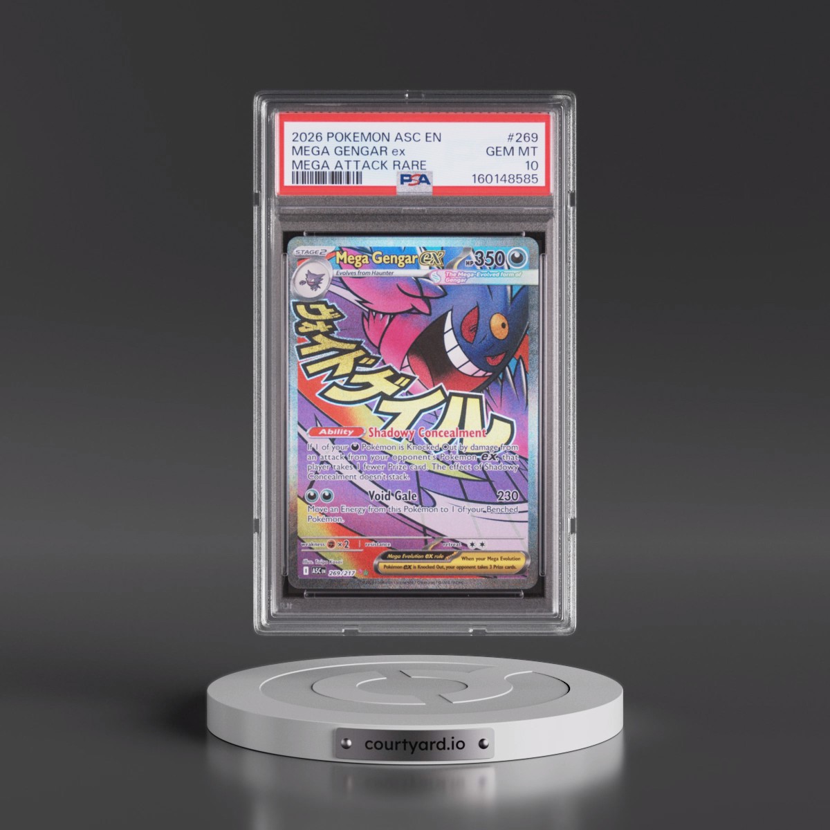 2026 Pokémon Asc EN-Ascended Heroes #269 Mega Gengar EX - Holo Mega Attack Rare (PSA 10 GEM MINT)