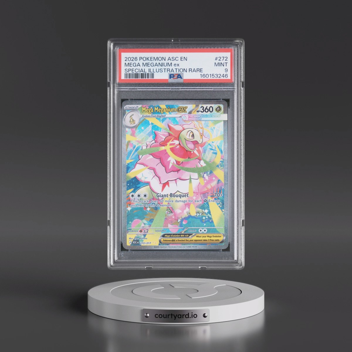 2026 Pokémon Asc EN-Ascended Heroes #272 Mega Meganium EX - Holo Special Illustration Rare (PSA 9 MINT)
