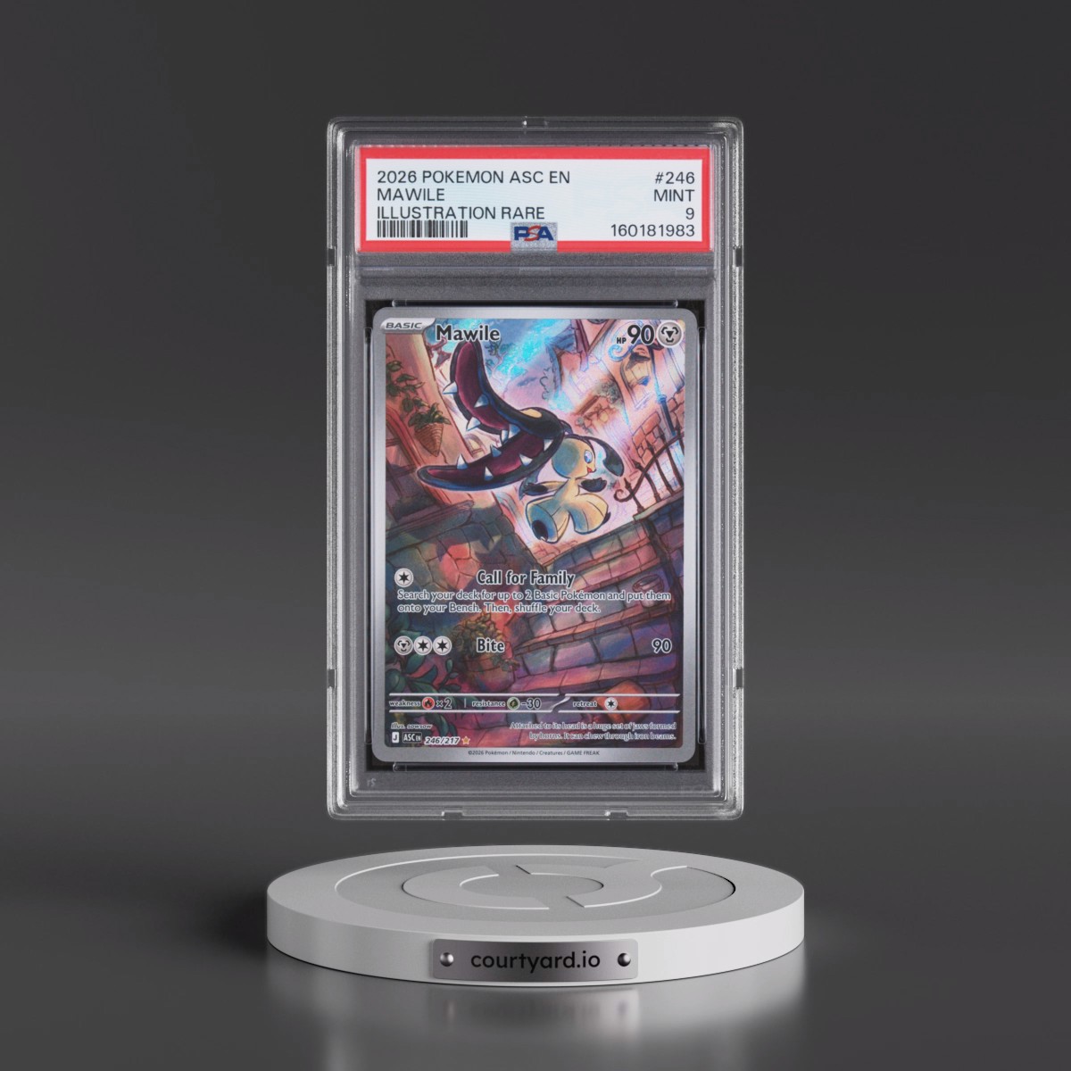 2026 Pokémon Asc EN-Ascended Heroes #246 Mawile - Illustration Rare (PSA 9 MINT)