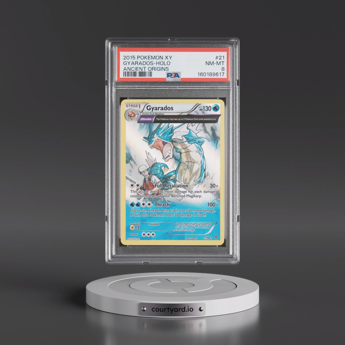 2015 Pokémon XY Ancient Origins #21 Gyarados - Holo (PSA 8 NM-MT)