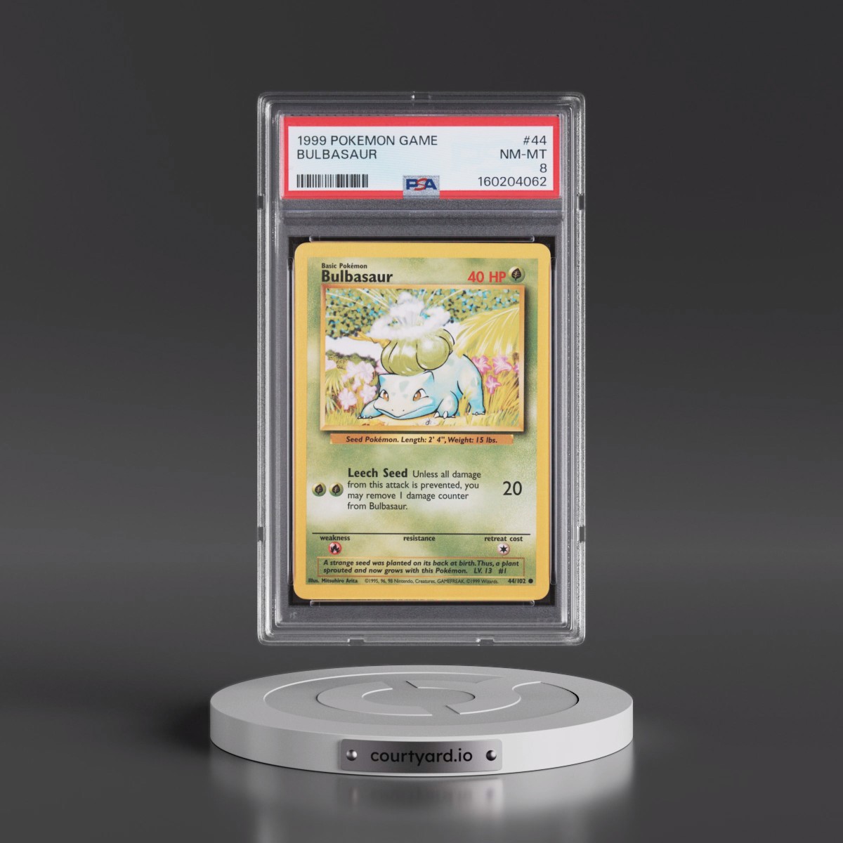 1999 Pokémon Game #44 Bulbasaur (PSA 8 NM-MT)
