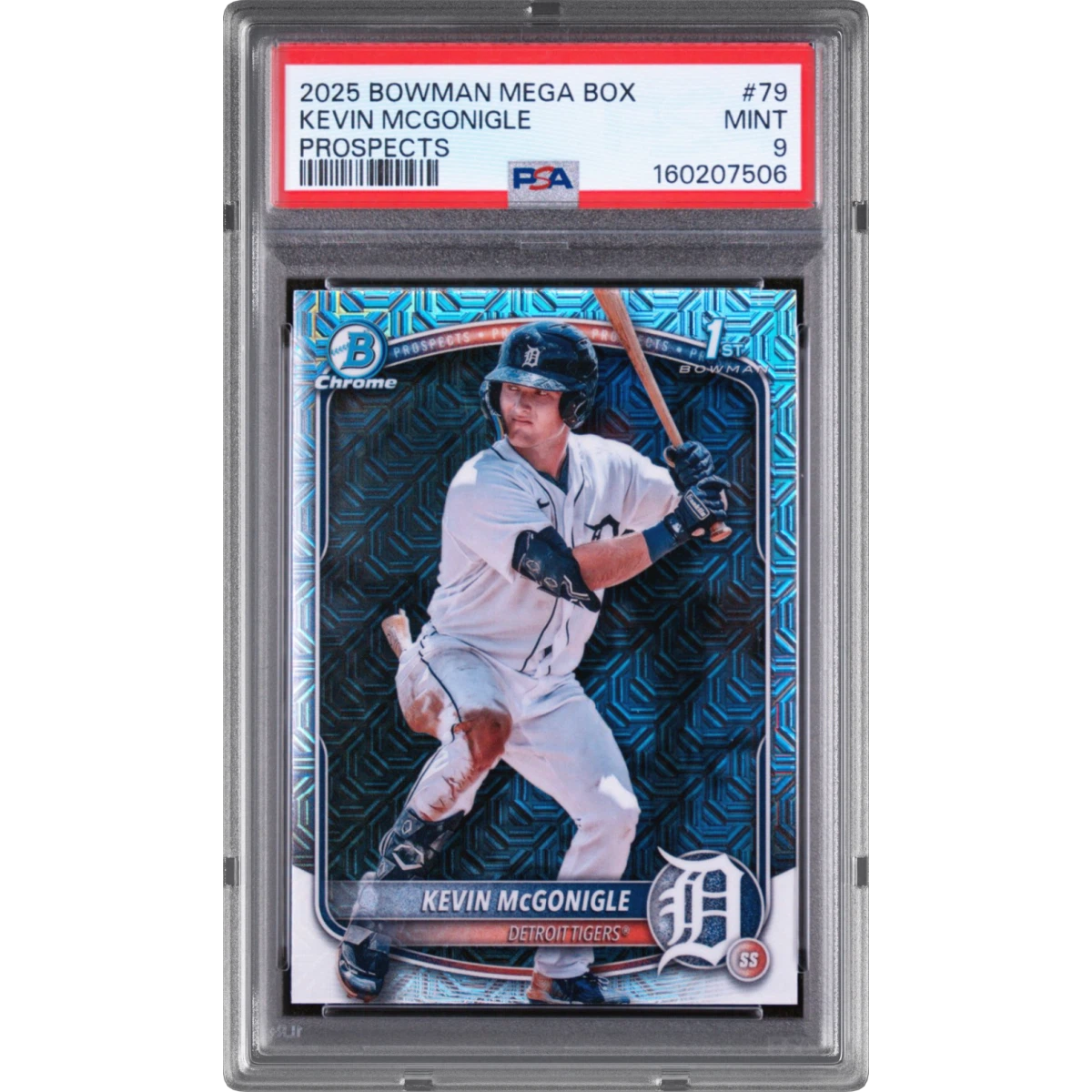 2025 Bowman Mega Box Chrome Prospects #79 Kevin Mcgonigle (PSA 9 MINT)