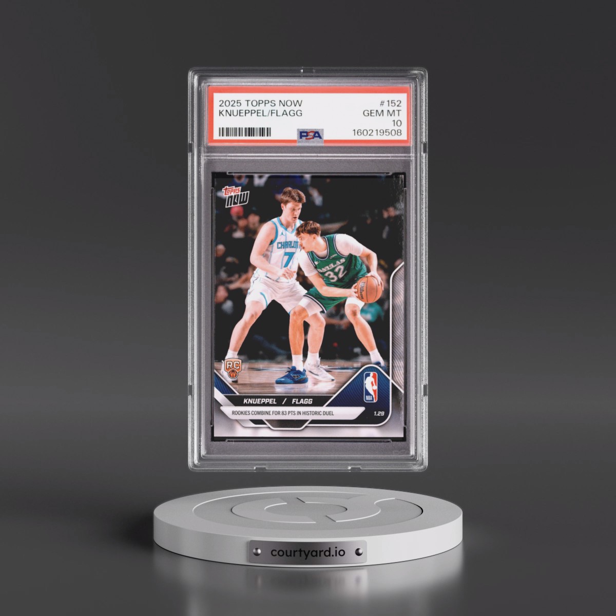 2025 Topps Now #152 Cooper Flagg/Kon Knueppel (PSA 10 GEM MINT)