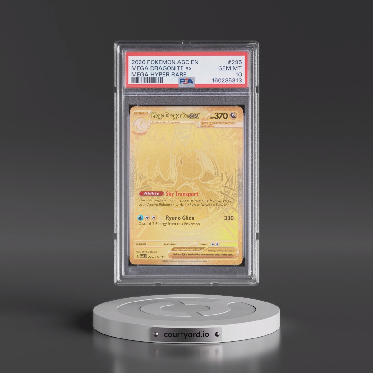 2026 Pokémon Asc EN-Ascended Heroes #295 Mega Dragonite EX - Holo Mega Hyper Rare (PSA 10 GEM MINT)