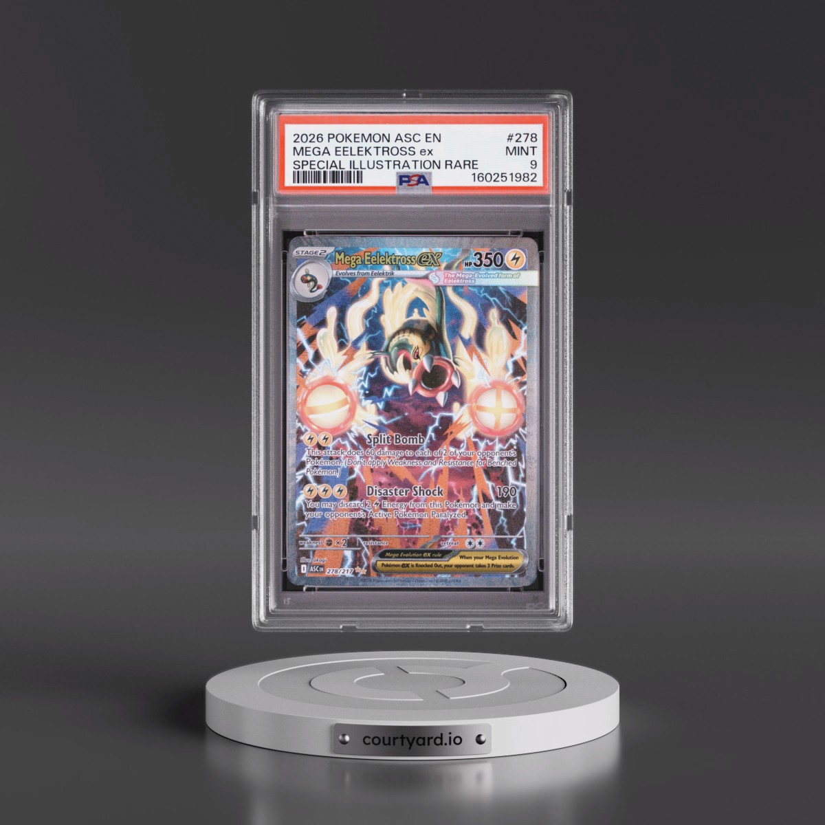 2026 Pokémon Asc EN-Ascended Heroes Mega Eelektross EX - Holo Special Illustration Rare #278 PSA 9