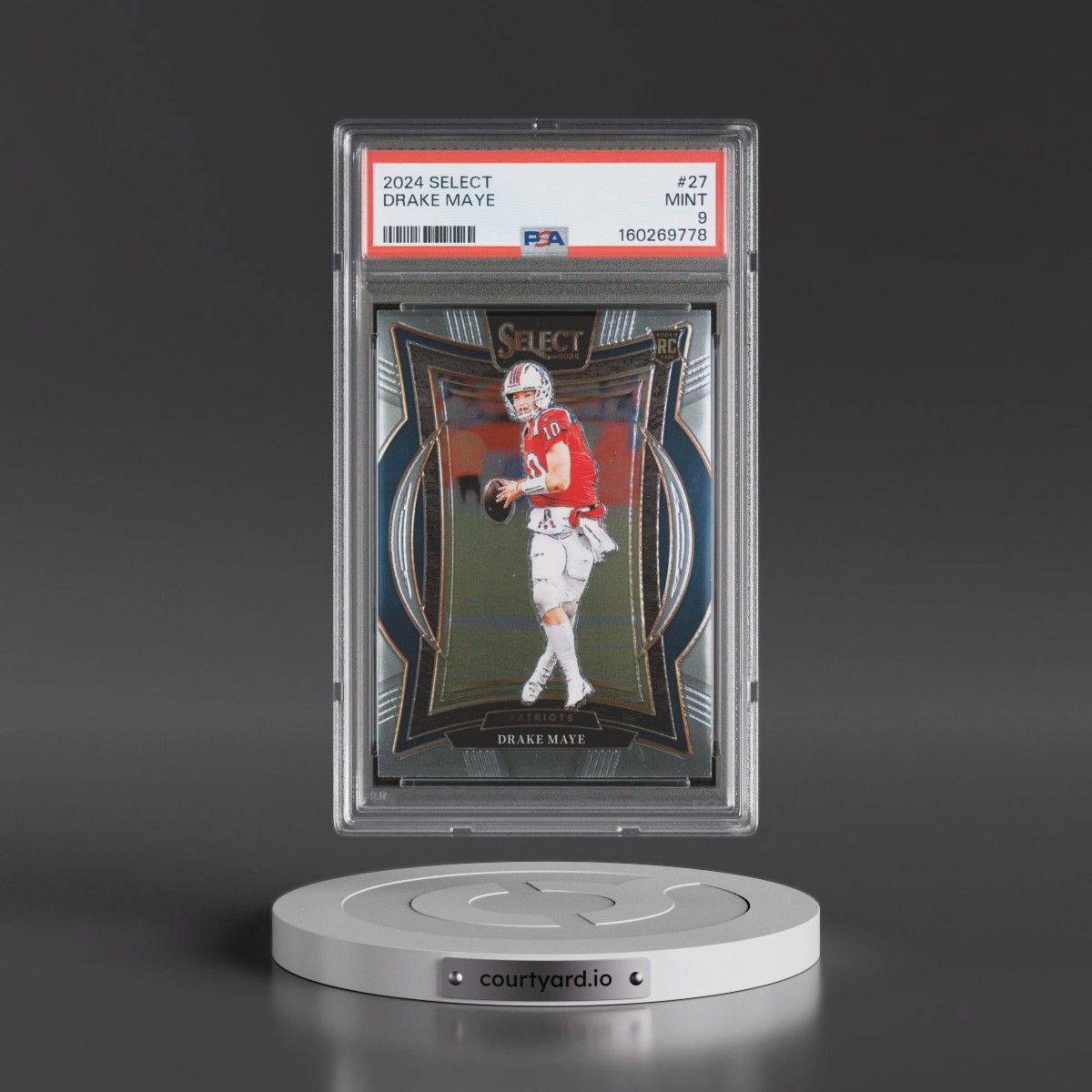 2024 Panini Select #27 Drake Maye (PSA 9 MINT)