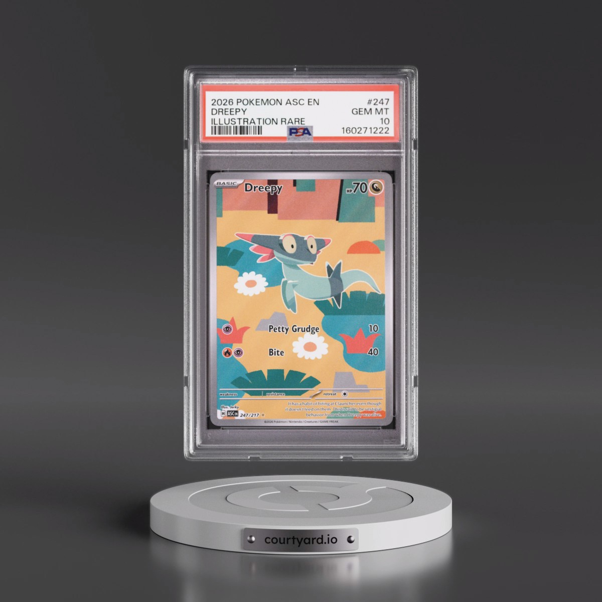 2026 Pokémon Asc EN-Ascended Heroes #247 Dreepy - Illustration Rare (PSA 10 GEM MINT)