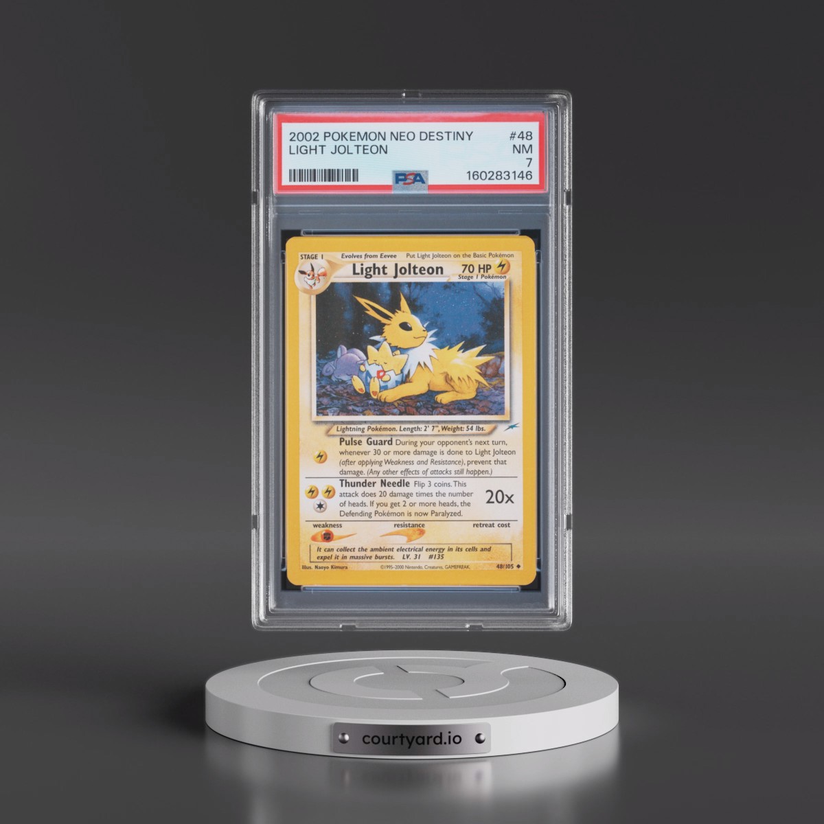 2002 Pokémon Neo Destiny #48 Light Jolteon (PSA 7 NM)