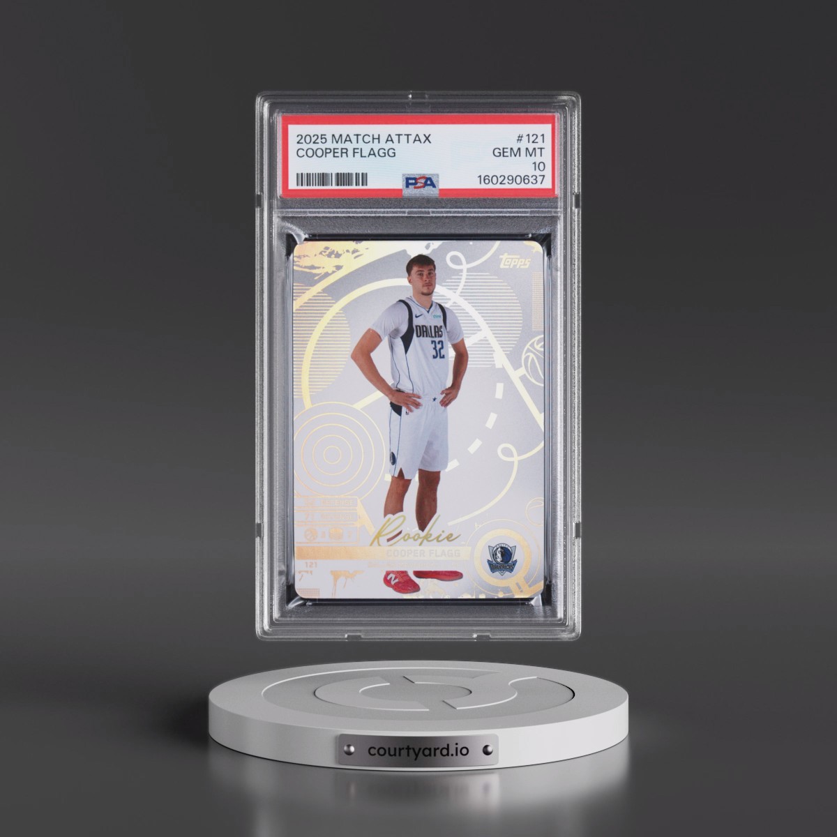 2025 Topps Match Attax #121 Cooper Flagg (PSA 10 GEM MINT)