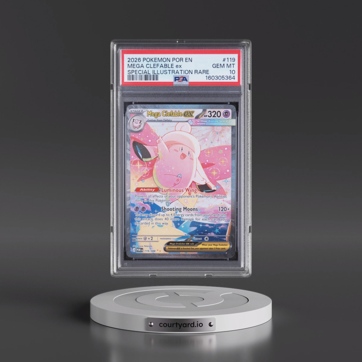 2026 Pokémon Por EN-Perfect Order #119 Mega Clefable EX - Holo Special Illustration Rare (PSA 10 GEM MINT)