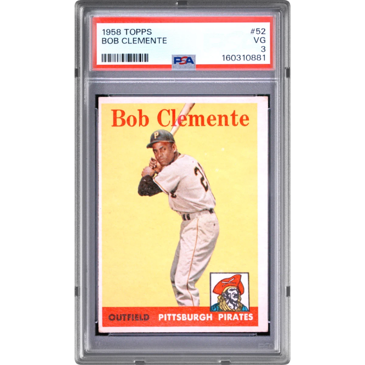 1958 Topps #52 Bob Clemente (PSA 3 VG)