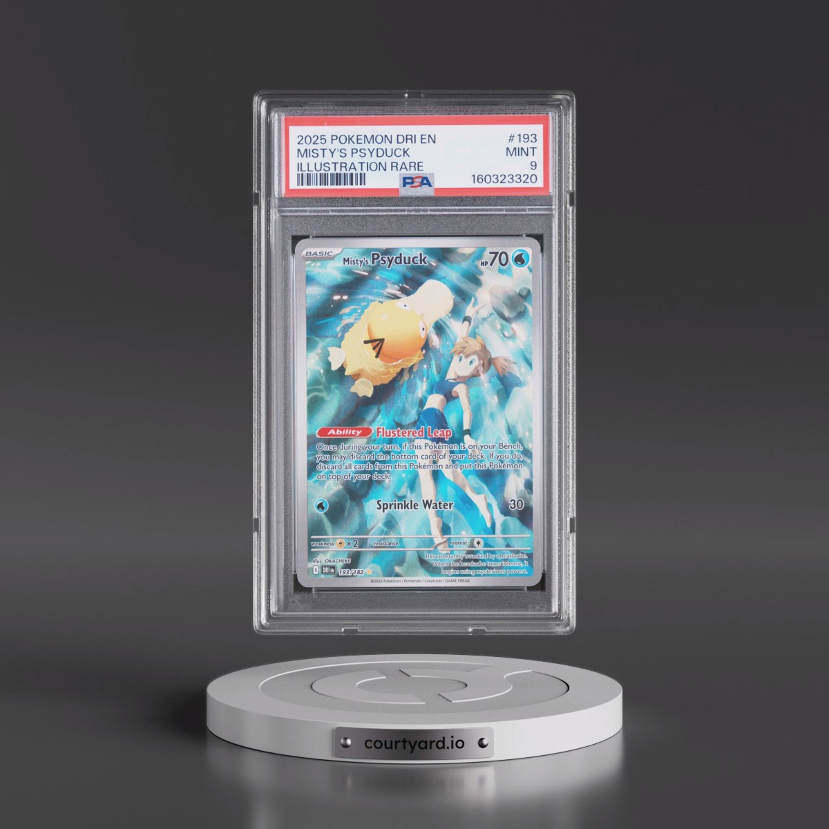 2025 Pokémon Dri EN-Destined Rivals #193 Misty's Psyduck - Illustration Rare (PSA 9 MINT)