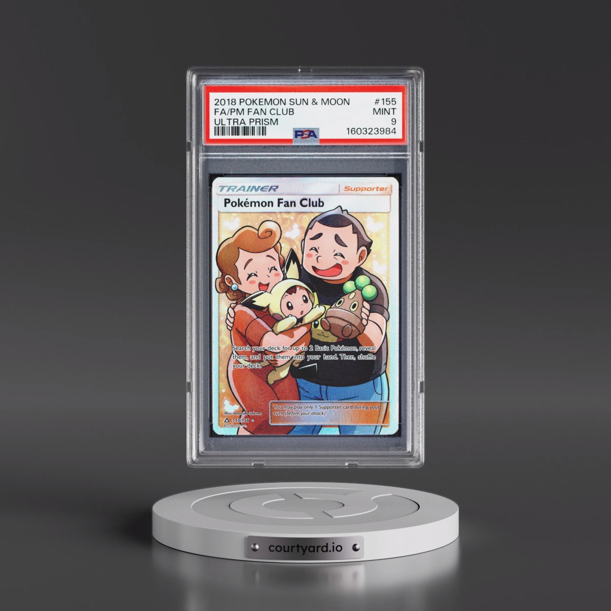 2018 Pokémon Sun & Moon Ultra Prism #155 Pokemon Fan Club - Full Art (PSA 9 MINT)
