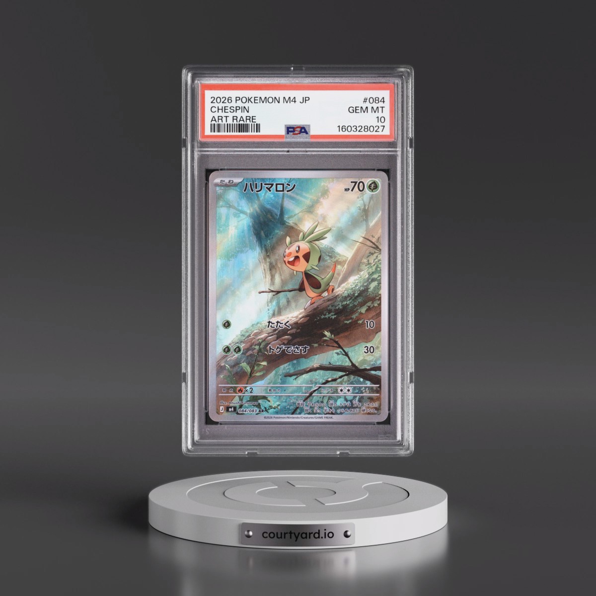 2026 Pokémon M4-Ninja Spinner #084 Chespin - Art Rare (PSA 10 GEM MINT)