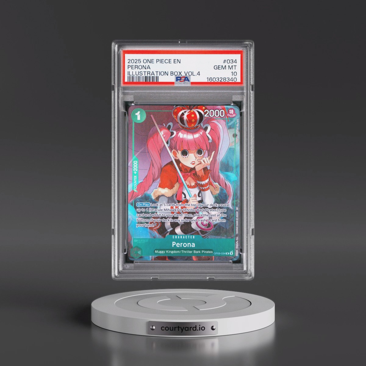 2025 One Piece Promos #034 Perona - Illustration Box Vol.4 (PSA 10 GEM MINT)