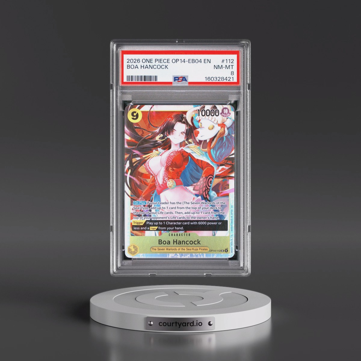 2026 One Piece OP14-EB04-the Azure Sea's Seven #112 Boa Hancock (PSA 8 NM-MT)
