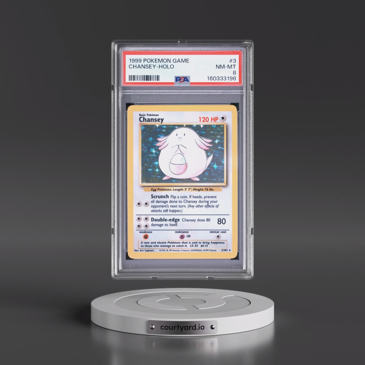 1999 Pokémon Game #3 Chansey - Holo (PSA 8 NM-MT)