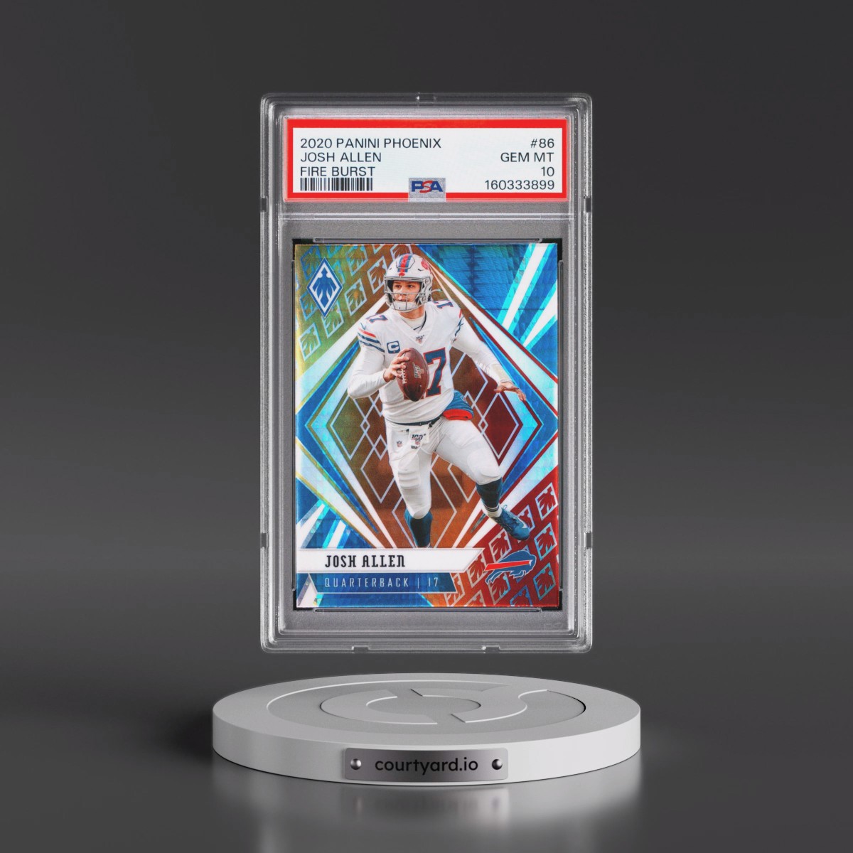 2020 Panini Phoenix #86 Josh Allen - Fire Burst (PSA 10 GEM MINT)