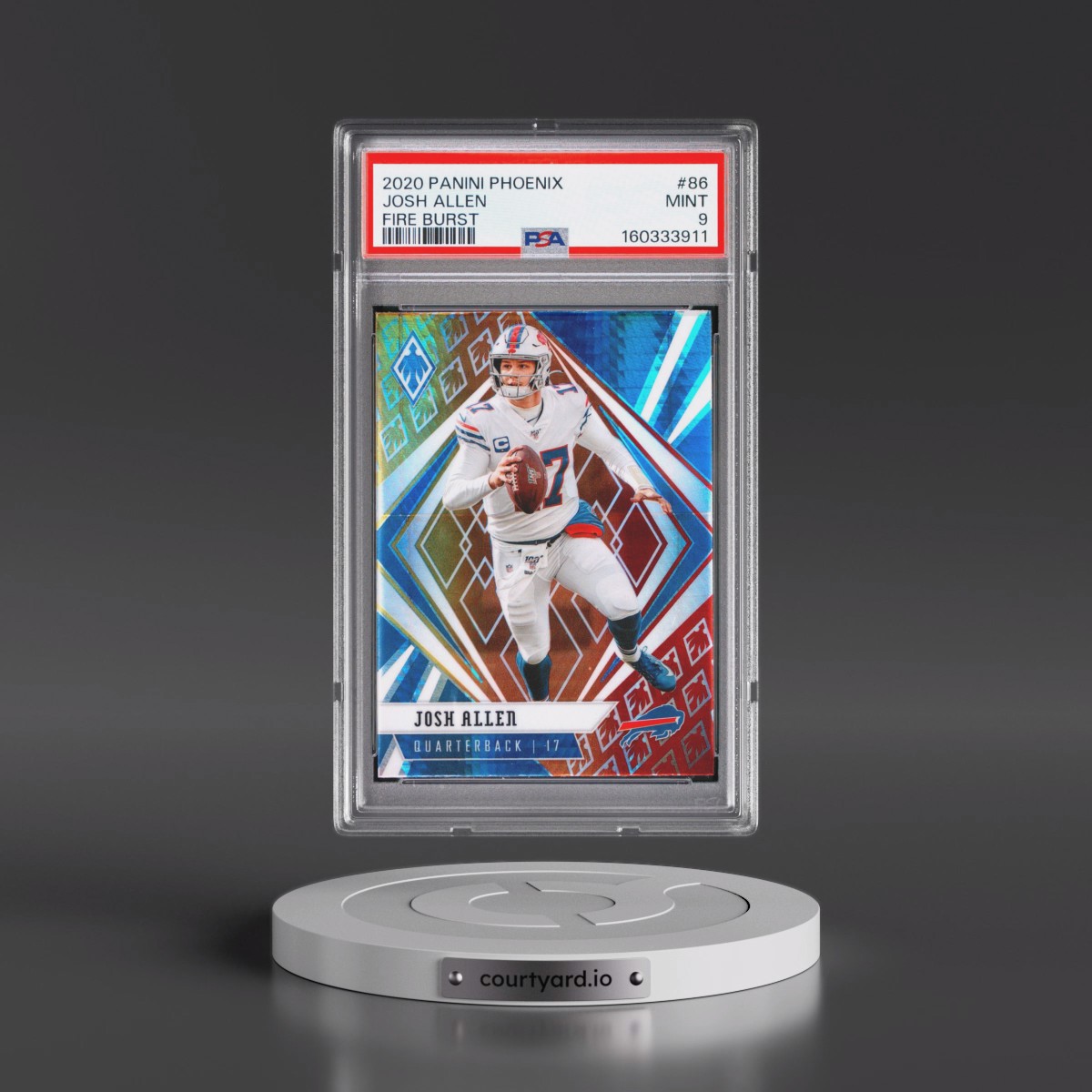 2020 Panini Phoenix #86 Josh Allen - Fire Burst (PSA 9 MINT)