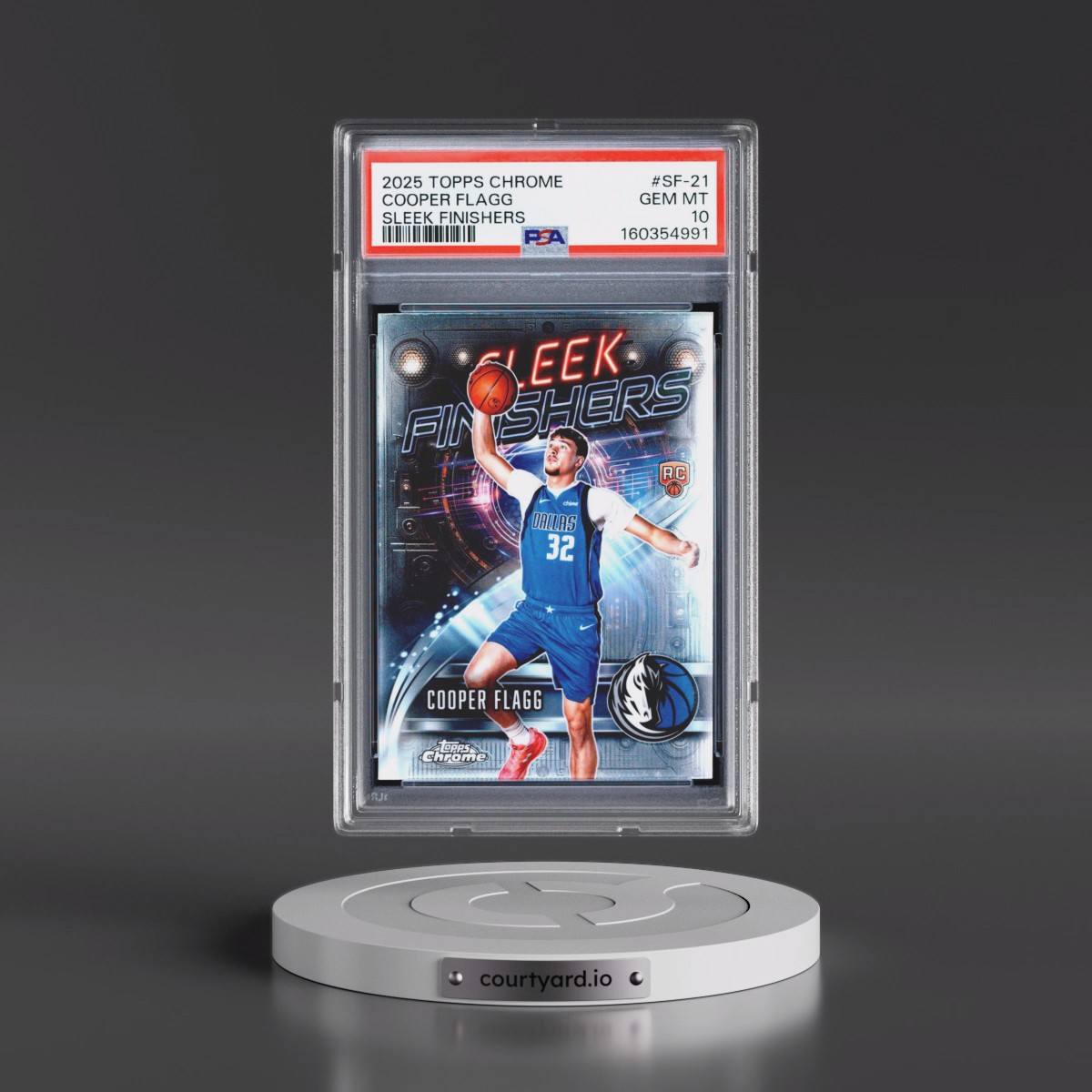 2025 Topps Chrome Sleek Finishers #SF-21 Cooper Flagg (PSA 10 GEM MINT)